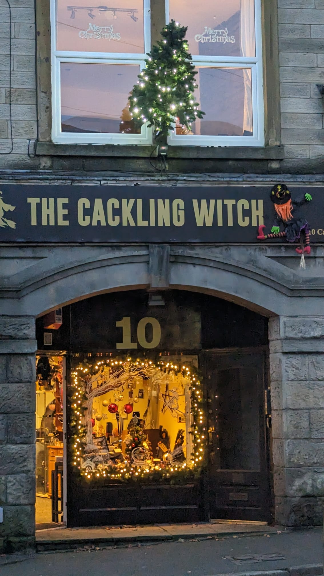 The Cackling Witch with Ghost Walk Host Simon Entiwstle and Cackling Witch Founder - Lindsay Hibble